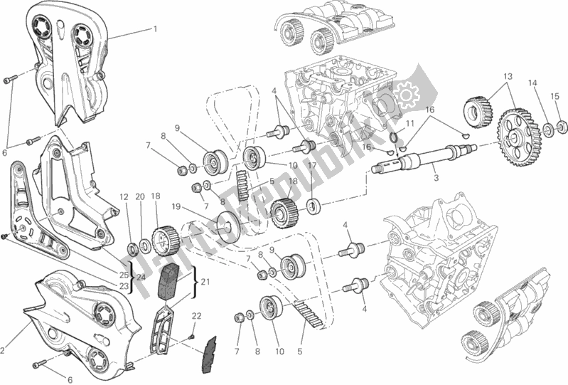 Tutte le parti per il Distribuzione del Ducati Diavel Carbon FL USA 1200 2016